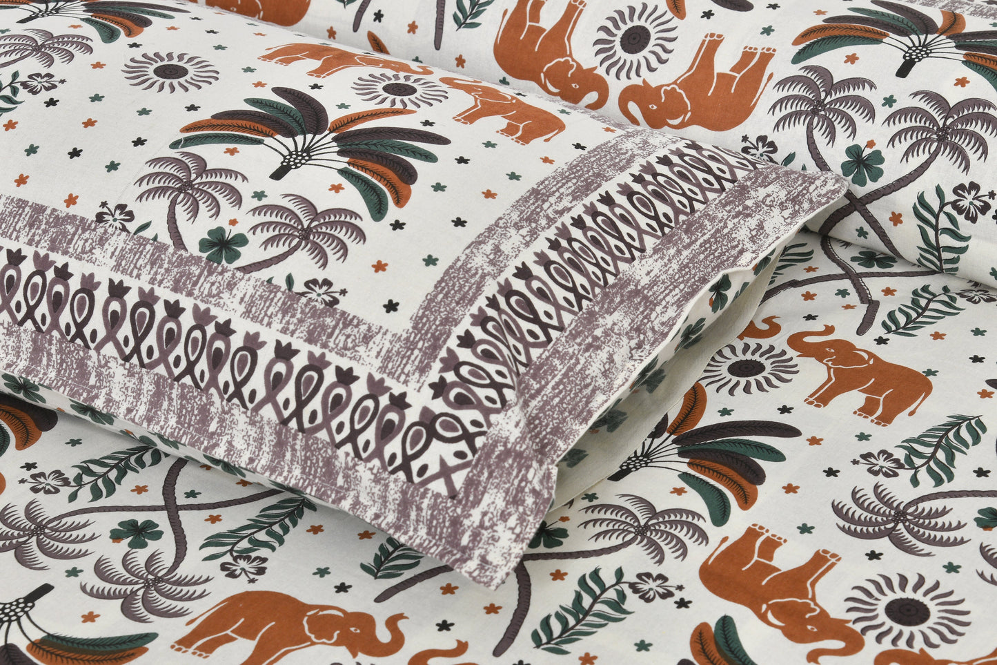 108/108 Rudraksh Viscose Mix Jumbo Size Double Bedsheet with 2 Pillow Covers, Luxurious & Soft Feel - HLB57