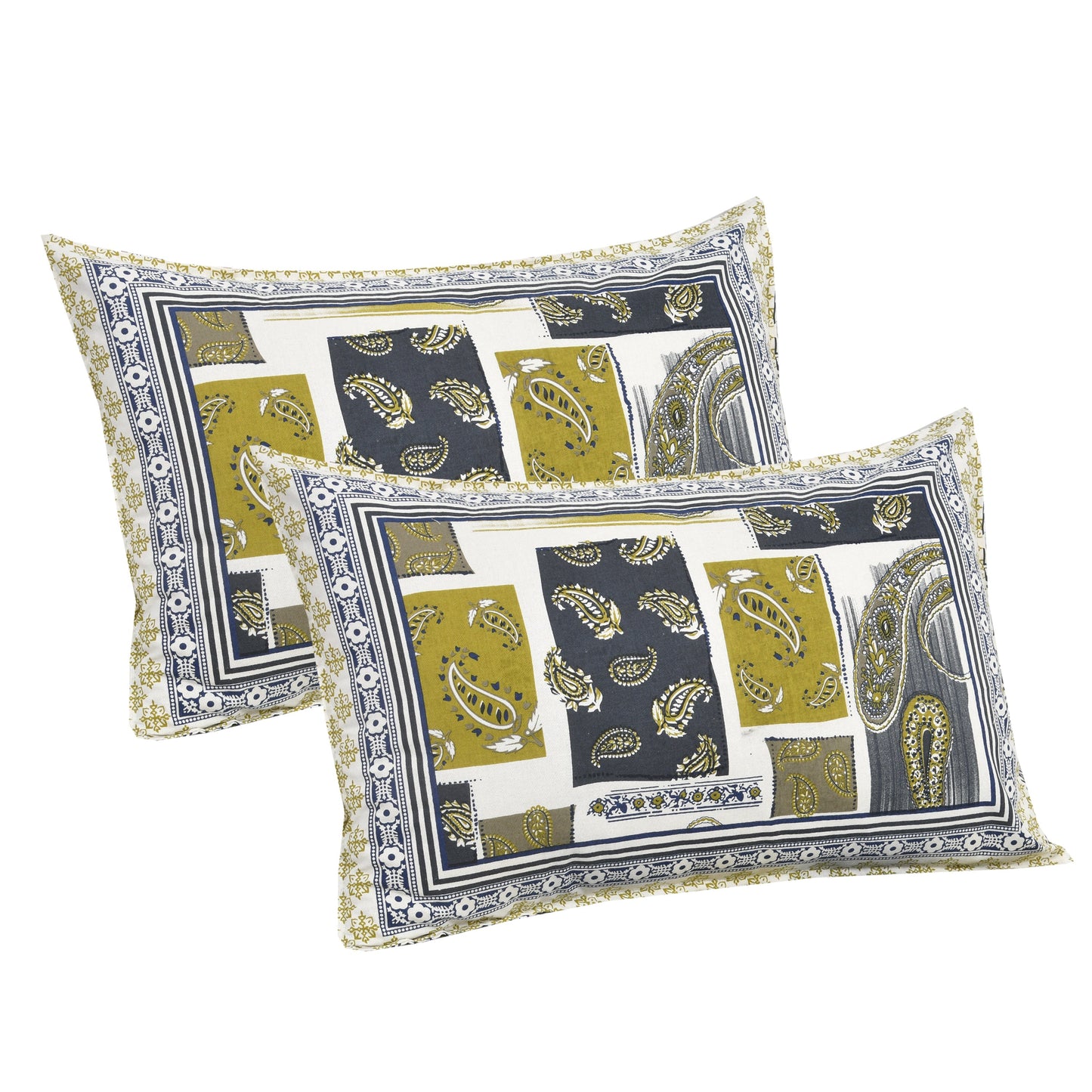 108/108 Rudraksh Viscose Mix Jumbo Size Double Bedsheet with 2 Pillow Covers, Luxurious & Soft Feel - HLB57