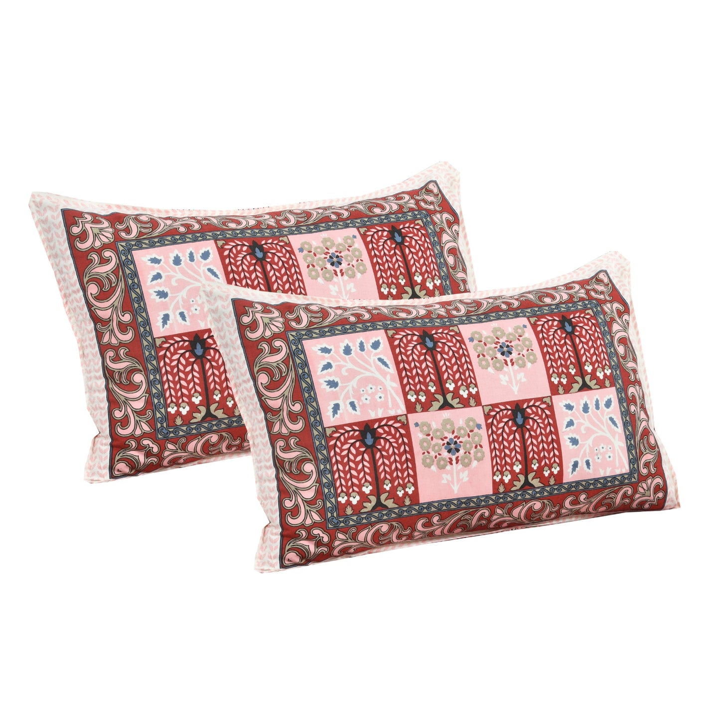 108/108 Rudraksh Viscose Mix Jumbo Size Double Bedsheet with 2 Pillow Covers, Luxurious & Soft Feel - HLB57