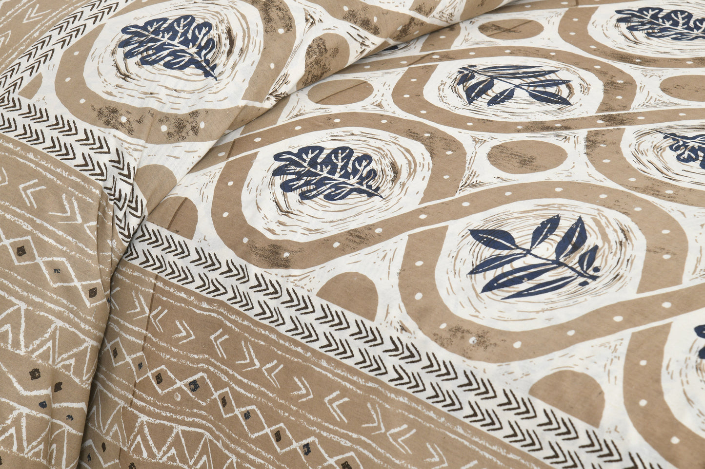 108/108 Rudraksh Viscose Mix Jumbo Size Double Bedsheet with 2 Pillow Covers, Luxurious & Soft Feel - HLB57