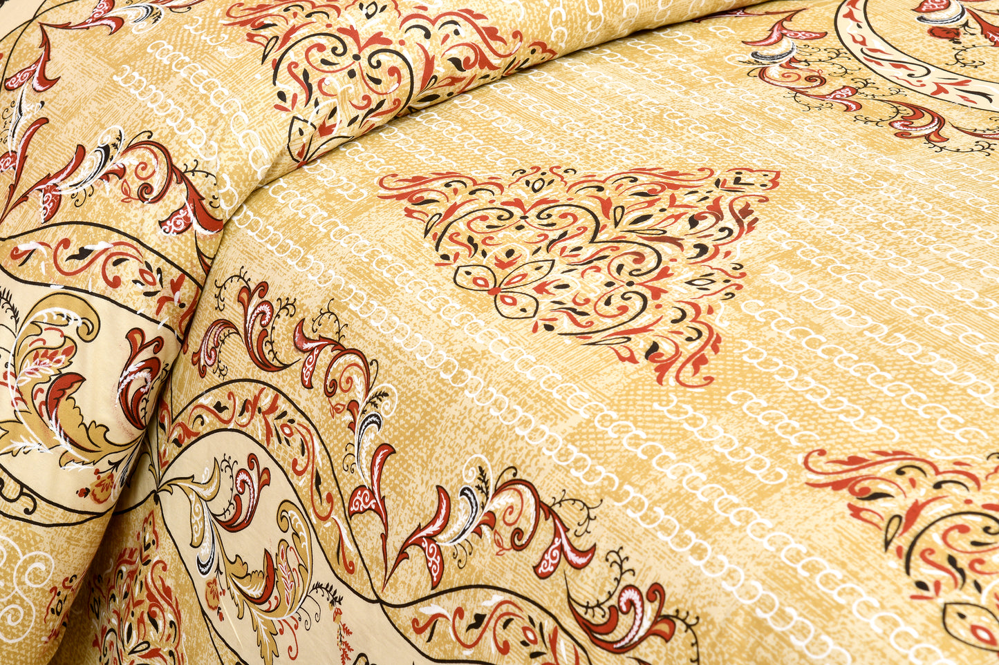 100/108 Salsa 100% Cotton Super King Size Double Bedsheet with 2 Pillow Covers, Lightweight & Elegant Look - HLB39