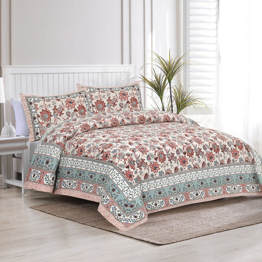 100/108 Satrangi Viscose Mix Super King Size Double Bedsheet with 2 Pillow Covers, Ultra-Soft & Vibrant Design - HLB26
