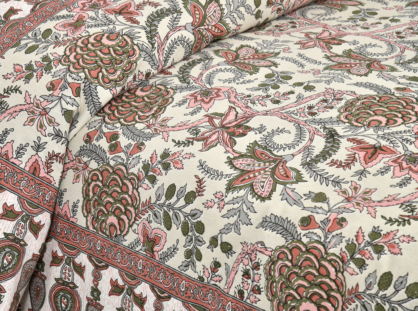 100/108 Satrangi Viscose Mix Super King Size Double Bedsheet with 2 Pillow Covers, Ultra-Soft & Vibrant Design - HLB26