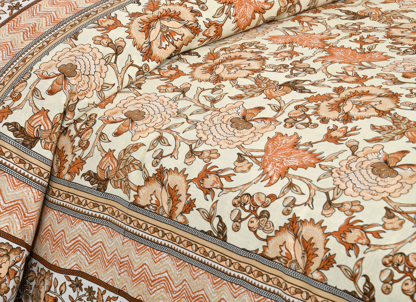 100/108 Satrangi Viscose Mix Super King Size Double Bedsheet with 2 Pillow Covers, Ultra-Soft & Vibrant Design - HLB26