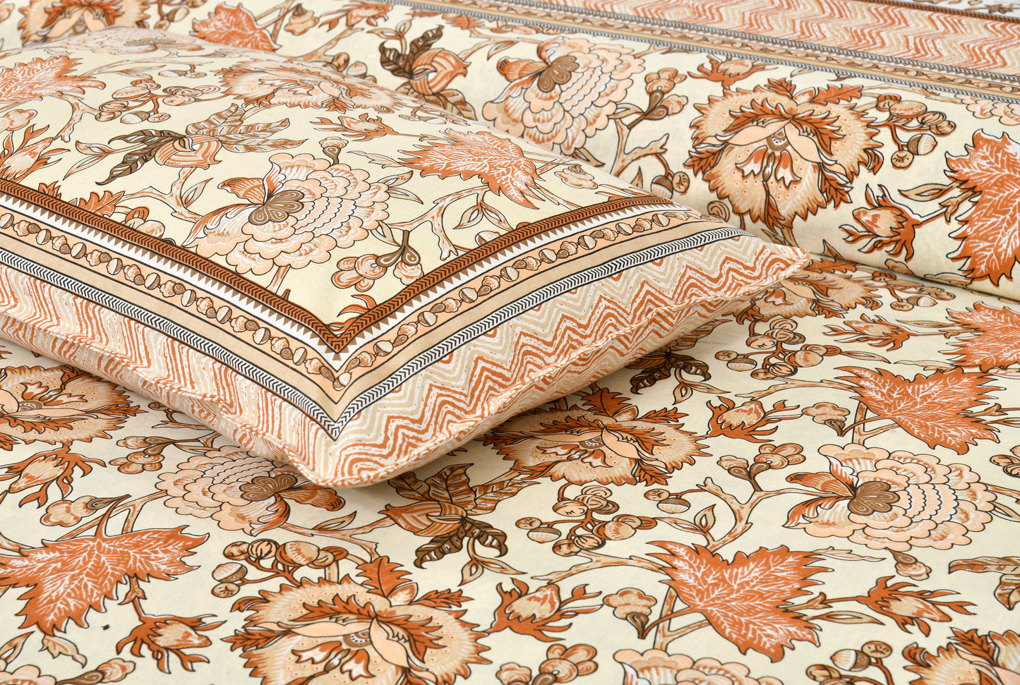 100/108 Satrangi Viscose Mix Super King Size Double Bedsheet with 2 Pillow Covers, Ultra-Soft & Vibrant Design - HLB26