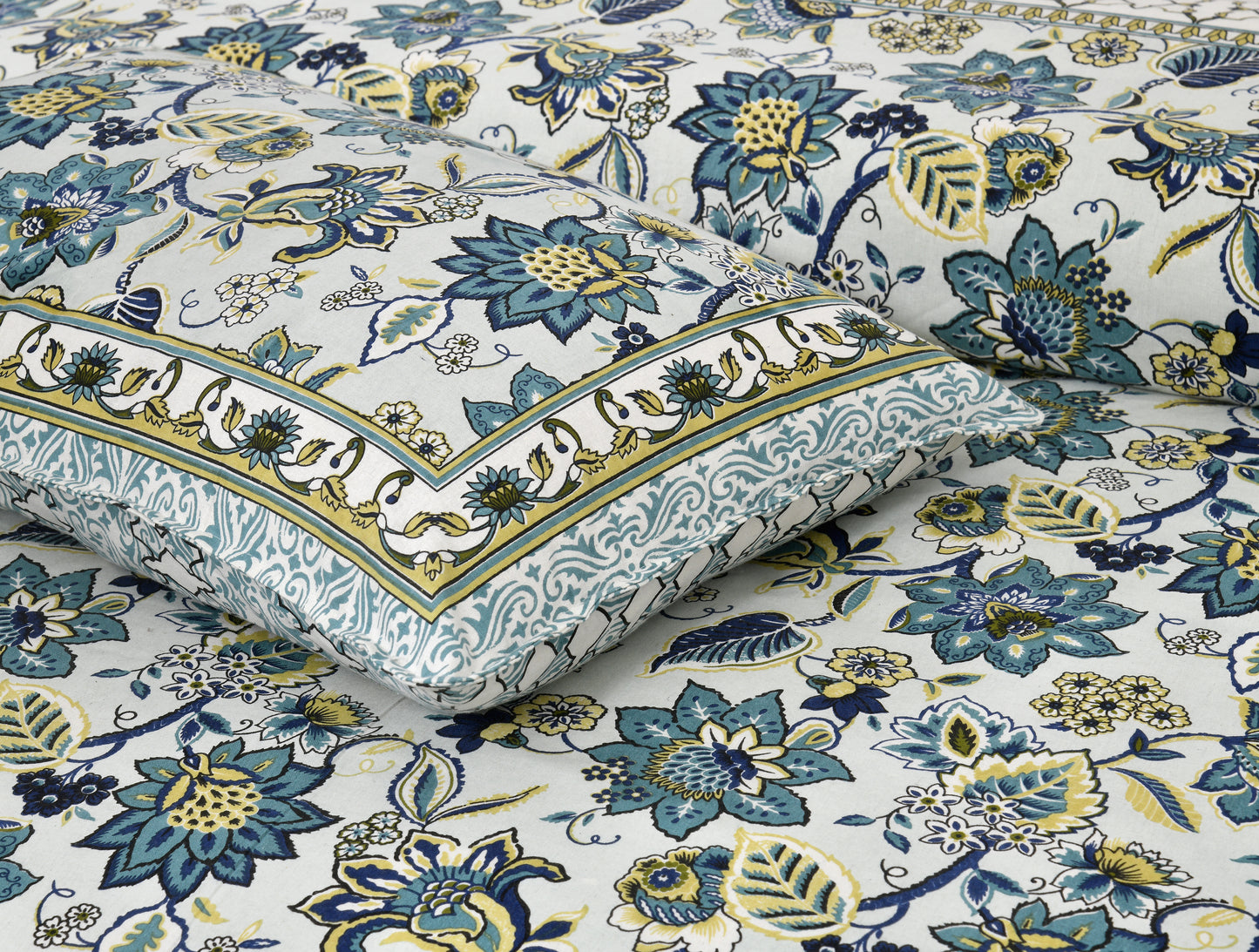 100/108 Satrangi Viscose Mix Super King Size Double Bedsheet with 2 Pillow Covers, Ultra-Soft & Vibrant Design - HLB26