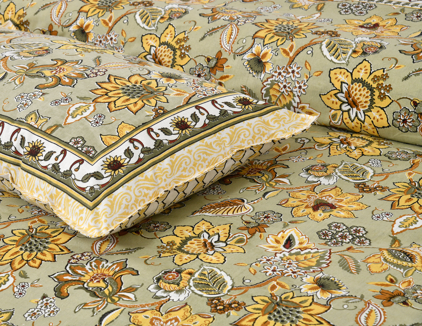100/108 Satrangi Viscose Mix Super King Size Double Bedsheet with 2 Pillow Covers, Ultra-Soft & Vibrant Design - HLB26