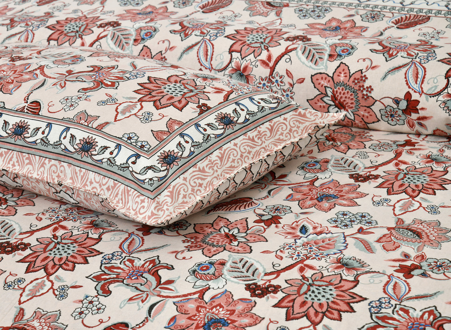 100/108 Satrangi Viscose Mix Super King Size Double Bedsheet with 2 Pillow Covers, Ultra-Soft & Vibrant Design - HLB26