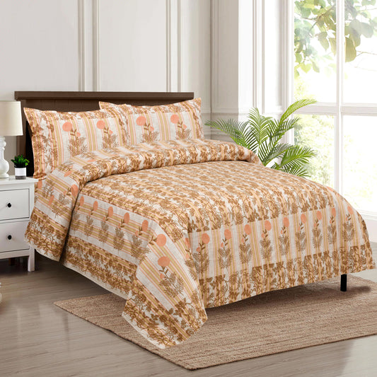 100/108 Spain Viscose Mix Super King Size Double Bedsheet with 2 Pillow Covers, Breathable & Comfortable - HLB30
