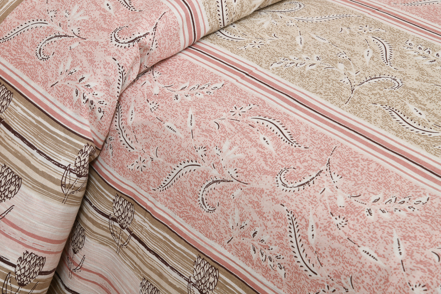 100/108 Spain Viscose Mix Super King Size Double Bedsheet with 2 Pillow Covers, Breathable & Comfortable - HLB30