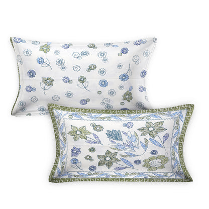 108/108 Artistic Collection 100% Cotton Jumbo Size Double Bedsheet with 2 Pillow Covers, Unique Patterns & Smooth Texture - HLB71