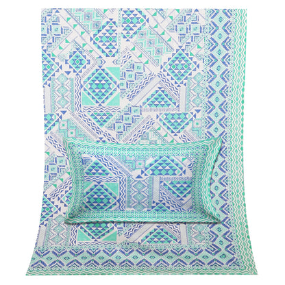 70/100 Artistic Collection 100% Cotton Single Bedsheet with 2 Pillow Covers, Premium Quality & Stylish Look - HLB12