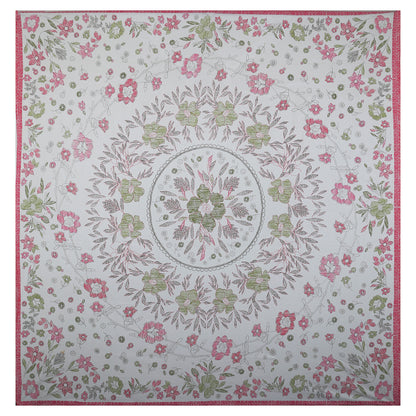 108/108 Artistic Collection 100% Cotton Jumbo Size Double Bedsheet with 2 Pillow Covers, Unique Patterns & Smooth Texture - HLB71