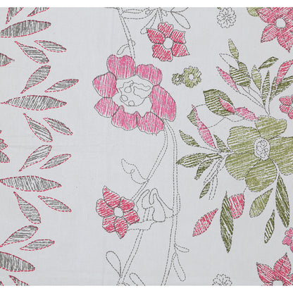 108/108 Artistic Collection 100% Cotton Jumbo Size Double Bedsheet with 2 Pillow Covers, Unique Patterns & Smooth Texture - HLB71