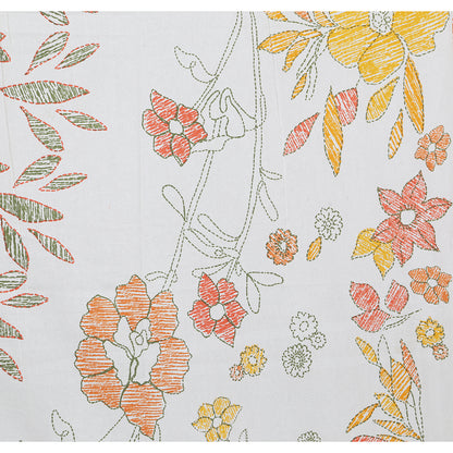 108/108 Artistic Collection 100% Cotton Jumbo Size Double Bedsheet with 2 Pillow Covers, Unique Patterns & Smooth Texture - HLB71