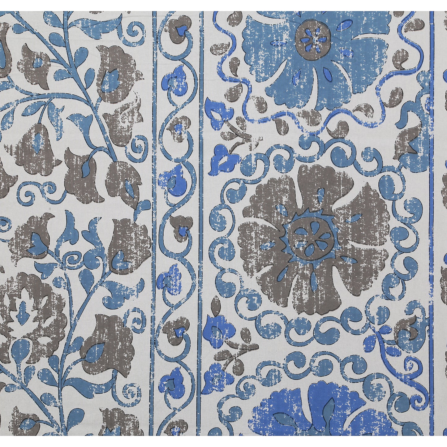 108/108 Artistic Collection 100% Cotton Jumbo Size Double Bedsheet with 2 Pillow Covers, Unique Patterns & Smooth Texture - HLB71