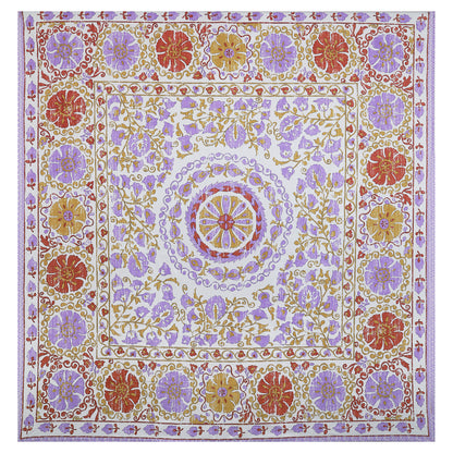 108/108 Artistic Collection 100% Cotton Jumbo Size Double Bedsheet with 2 Pillow Covers, Unique Patterns & Smooth Texture - HLB71