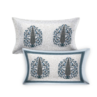 70/100 Artistic Collection 100% Cotton Single Bedsheet with 2 Pillow Covers, Premium Quality & Stylish Look - HLB12