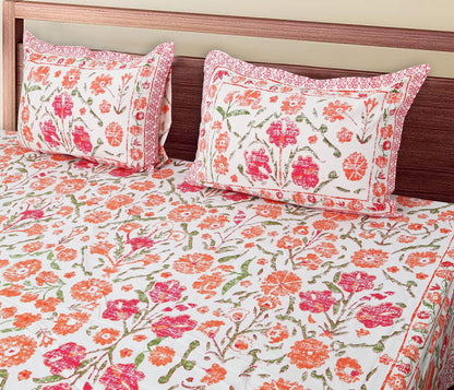 70/100 Artistic Collection 100% Cotton Single Bedsheet with 2 Pillow Covers, Premium Quality & Stylish Look - HLB12