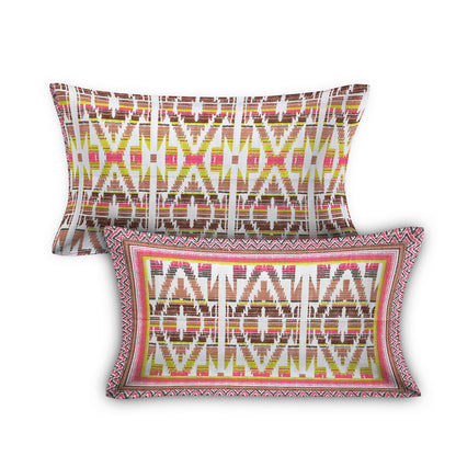 108/108 Colours of Joy 100% Cotton Jumbo Size Double Bedsheet with 2 Pillow Covers, Vibrant & Breathable Fabric - HLB72