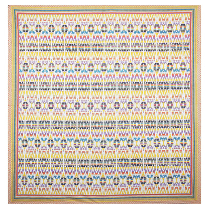 108/108 Colours of Joy 100% Cotton Jumbo Size Double Bedsheet with 2 Pillow Covers, Vibrant & Breathable Fabric - HLB72