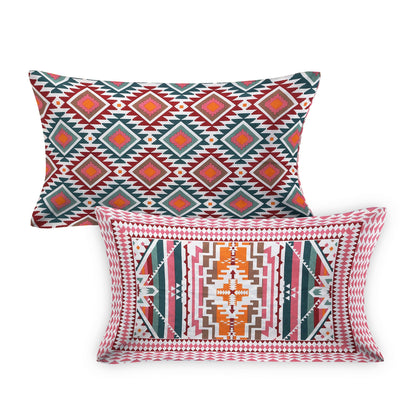 108/108 Colours of Joy 100% Cotton Jumbo Size Double Bedsheet with 2 Pillow Covers, Vibrant & Breathable Fabric - HLB72