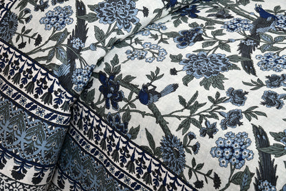 108/108 Darbar Viscose Mix Jumbo Size Double Bedsheet with 2 Pillow Covers, Traditional Design & Cozy Comfort - HLB58