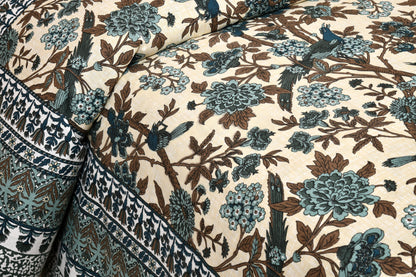 108/108 Darbar Viscose Mix Jumbo Size Double Bedsheet with 2 Pillow Covers, Traditional Design & Cozy Comfort - HLB58