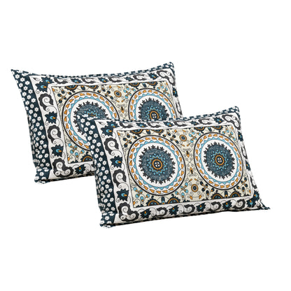 108/108 Darbar Viscose Mix Jumbo Size Double Bedsheet with 2 Pillow Covers, Traditional Design & Cozy Comfort - HLB58