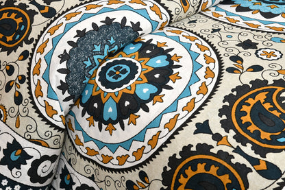 108/108 Darbar Viscose Mix Jumbo Size Double Bedsheet with 2 Pillow Covers, Traditional Design & Cozy Comfort - HLB58