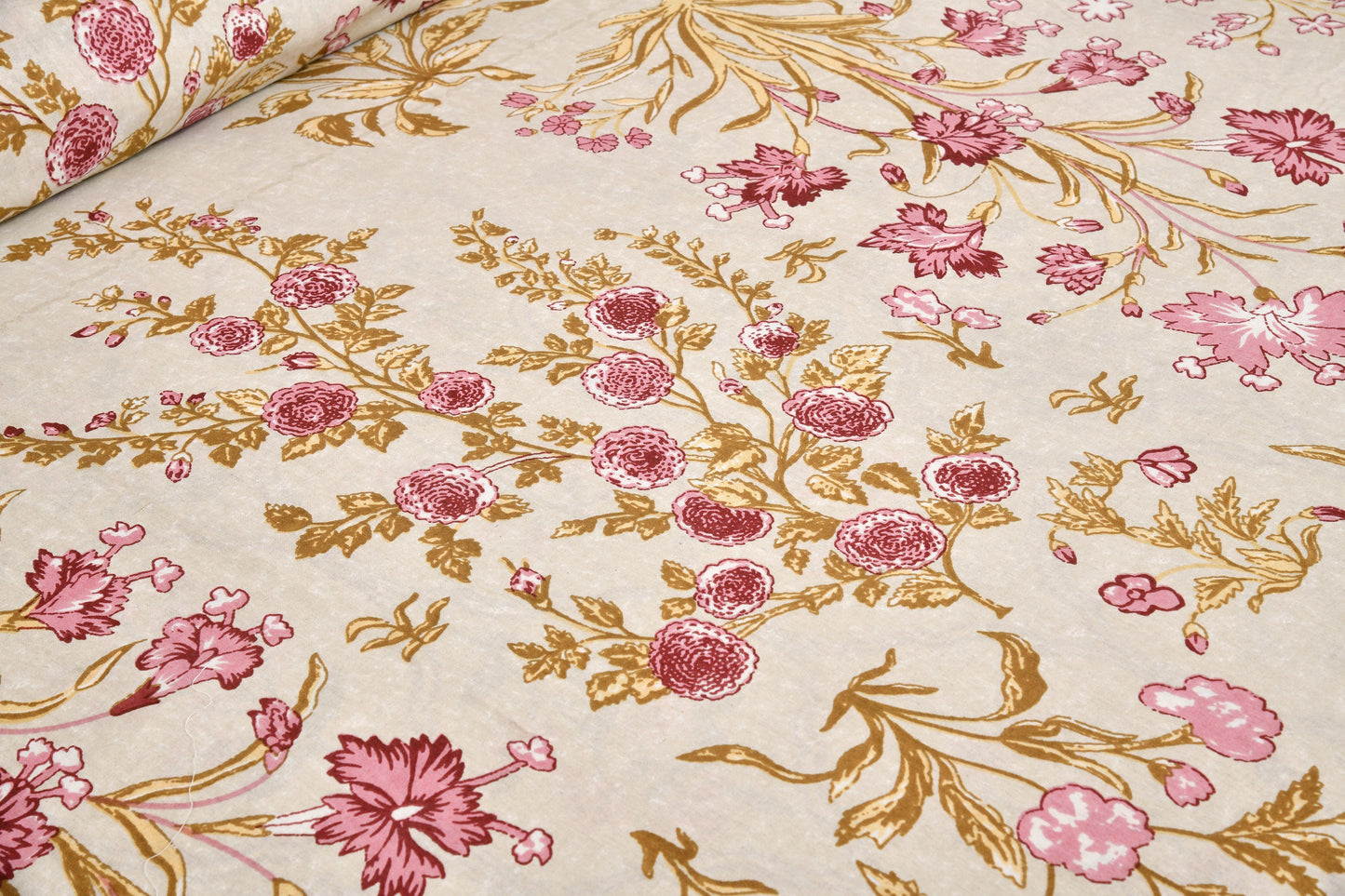 108/108 Darbar Viscose Mix Jumbo Size Double Bedsheet with 2 Pillow Covers, Traditional Design & Cozy Comfort - HLB58