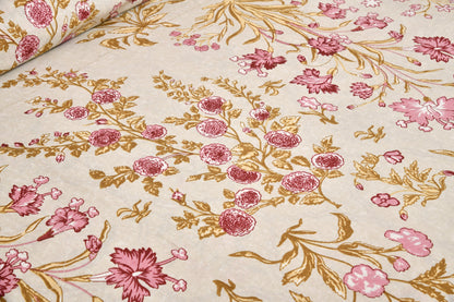 108/108 Darbar Viscose Mix Jumbo Size Double Bedsheet with 2 Pillow Covers, Traditional Design & Cozy Comfort - HLB58