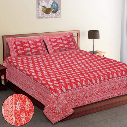 89'' ECO Viscose Mix Queen Size Double Bedsheet with 2 Pillow Covers, Breathable, Wrinkle-Free & Ultra-Soft Fabric - HLB01