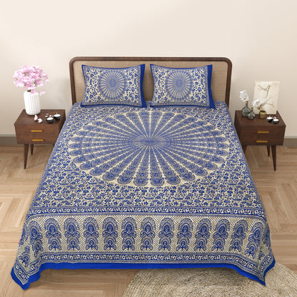 89'' ECO Viscose Mix Queen Size Double Bedsheet with 2 Pillow Covers, Breathable, Wrinkle-Free & Ultra-Soft Fabric - HLB01