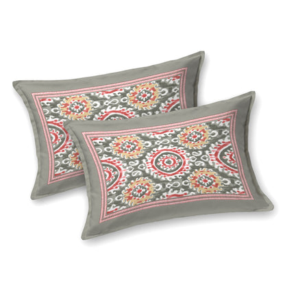 95/108 Eklavya 100% Cotton Large King Size Double Bedsheet with 2 Pillow Covers, Super Soft & High Durability - HLB19
