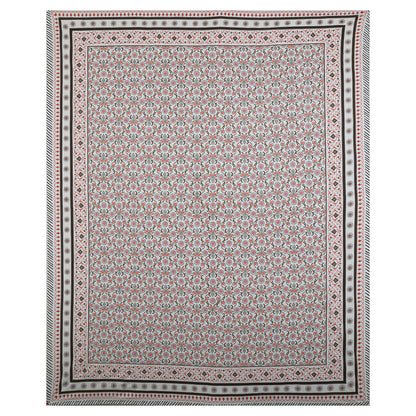90/108 Fortune 100% Cotton Standard King Size Double Bedsheet with 2 Pillow Covers, Premium Comfort & Smooth Texture - HLB09