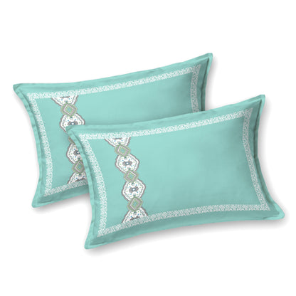 108/108 G-20 100% Cotton Jumbo Size Double Bedsheet with 2 Pillow Covers, Soft Texture & Breathable Fabric - HLB67