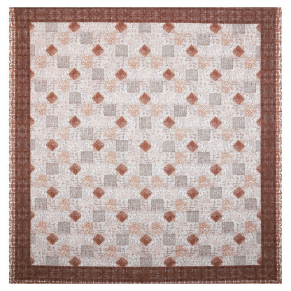 108/108 Geometrical 100% Cotton Jumbo Size Double Bedsheet with 2 Pillow Covers, Modern Design & Ultra-Soft Feel - HLB70