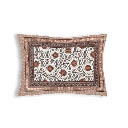 63" Geometrical 100% Cotton Single Bedsheet with 1 Pillow Cover, Stylish & Comfortable - HLB07