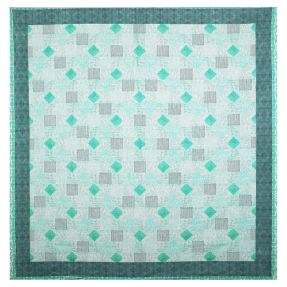 108/108 Geometrical 100% Cotton Jumbo Size Double Bedsheet with 2 Pillow Covers, Modern Design & Ultra-Soft Feel - HLB70