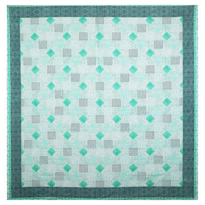 108/108 Geometrical 100% Cotton Jumbo Size Double Bedsheet with 2 Pillow Covers, Modern Design & Ultra-Soft Feel - HLB70