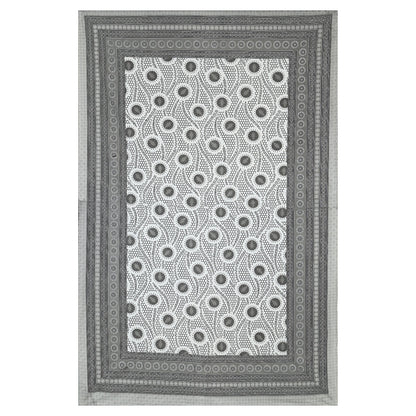 63" Geometrical 100% Cotton Single Bedsheet with 1 Pillow Cover, Stylish & Comfortable - HLB07