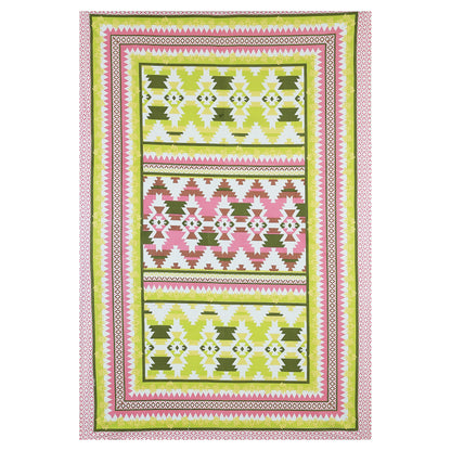 63" Geometrical 100% Cotton Single Bedsheet with 1 Pillow Cover, Stylish & Comfortable - HLB07