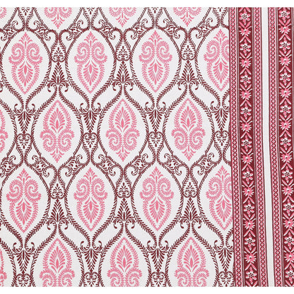 108/108 Geometrical 100% Cotton Jumbo Size Double Bedsheet with 2 Pillow Covers, Modern Design & Ultra-Soft Feel - HLB70