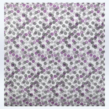 108/108 Geometrical 100% Cotton Jumbo Size Double Bedsheet with 2 Pillow Covers, Modern Design & Ultra-Soft Feel - HLB70