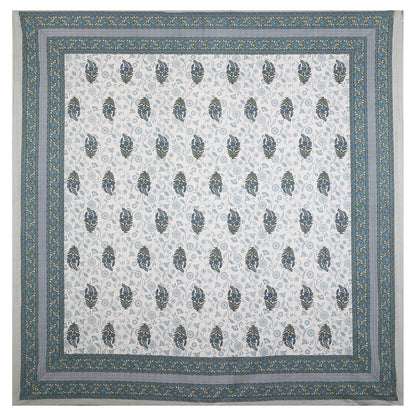 108/108 Hastkala 100% Cotton Jumbo Size Double Bedsheet with 2 Pillow Covers, Traditional Craft & Premium Comfort - HLB69