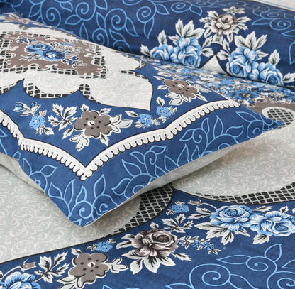 100/108 Kaleen Viscose Mix Super King Size Double Bedsheet with 2 Pillow Covers, Smooth Texture & Elegant Look - HLB33
