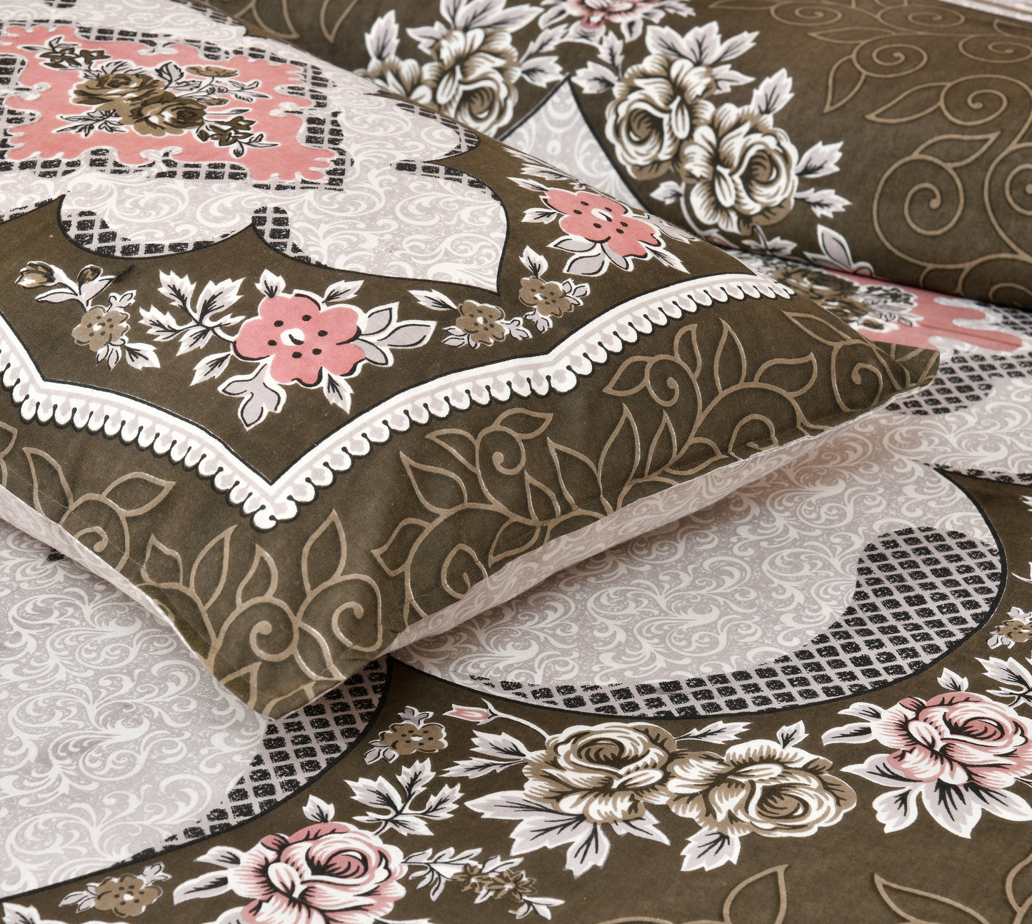 100/108 Kaleen Viscose Mix Super King Size Double Bedsheet with 2 Pillow Covers, Smooth Texture & Elegant Look - HLB33