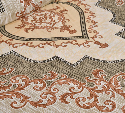 100/108 Kaleen Viscose Mix Super King Size Double Bedsheet with 2 Pillow Covers, Smooth Texture & Elegant Look - HLB33