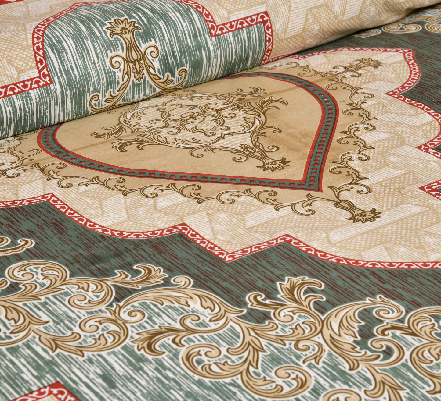 100/108 Kaleen Viscose Mix Super King Size Double Bedsheet with 2 Pillow Covers, Smooth Texture & Elegant Look - HLB33